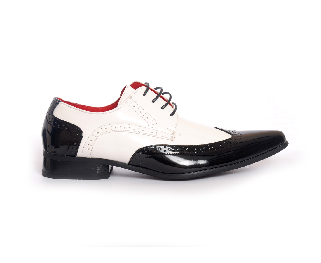 MENS POINTED BROGUES LACE red up